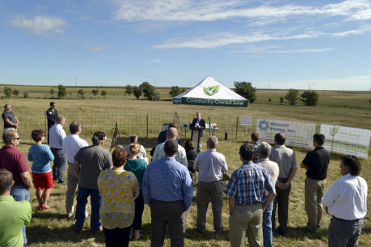 Midwest Energy's President and General Manager, Earnie Lehman, offers remarks.