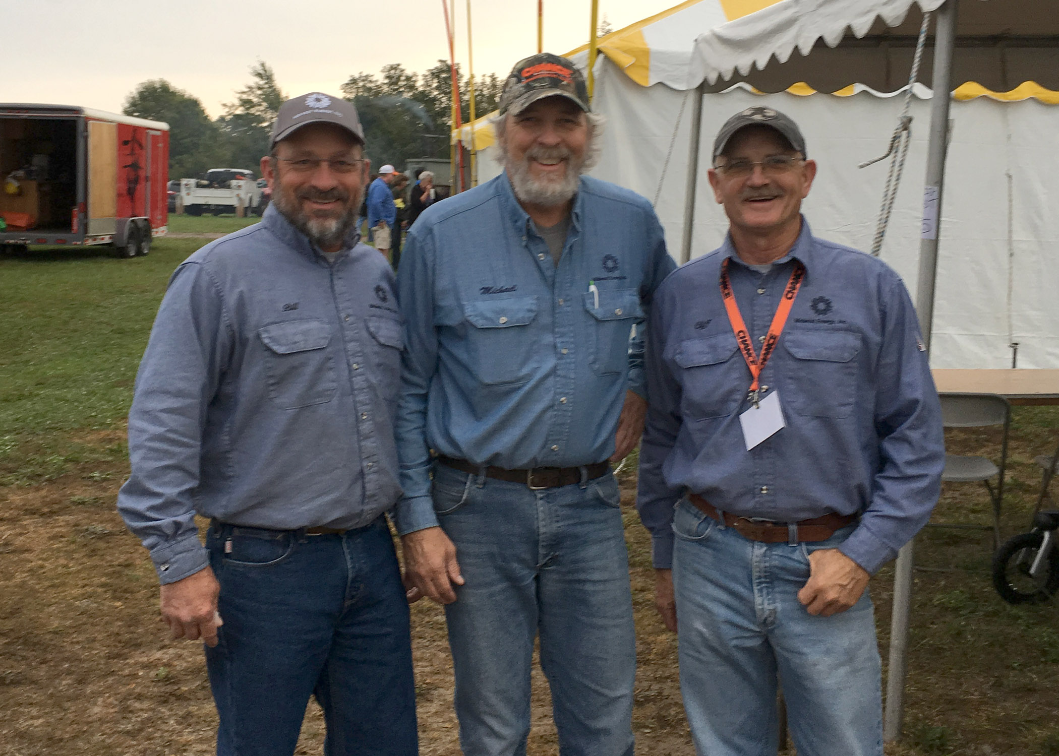 A photo of Midwest Energy’s Senior Lineman's Rodeo Team, of Bill Nowlin, Line Foreman from WaKeeney, Mike Stremel, Training Manager at Hays, and Cliff Townsend, Journeyman Lineman at Kinsley, took 3rd in their division at the competition in Bonner Springs, Oct. 14.