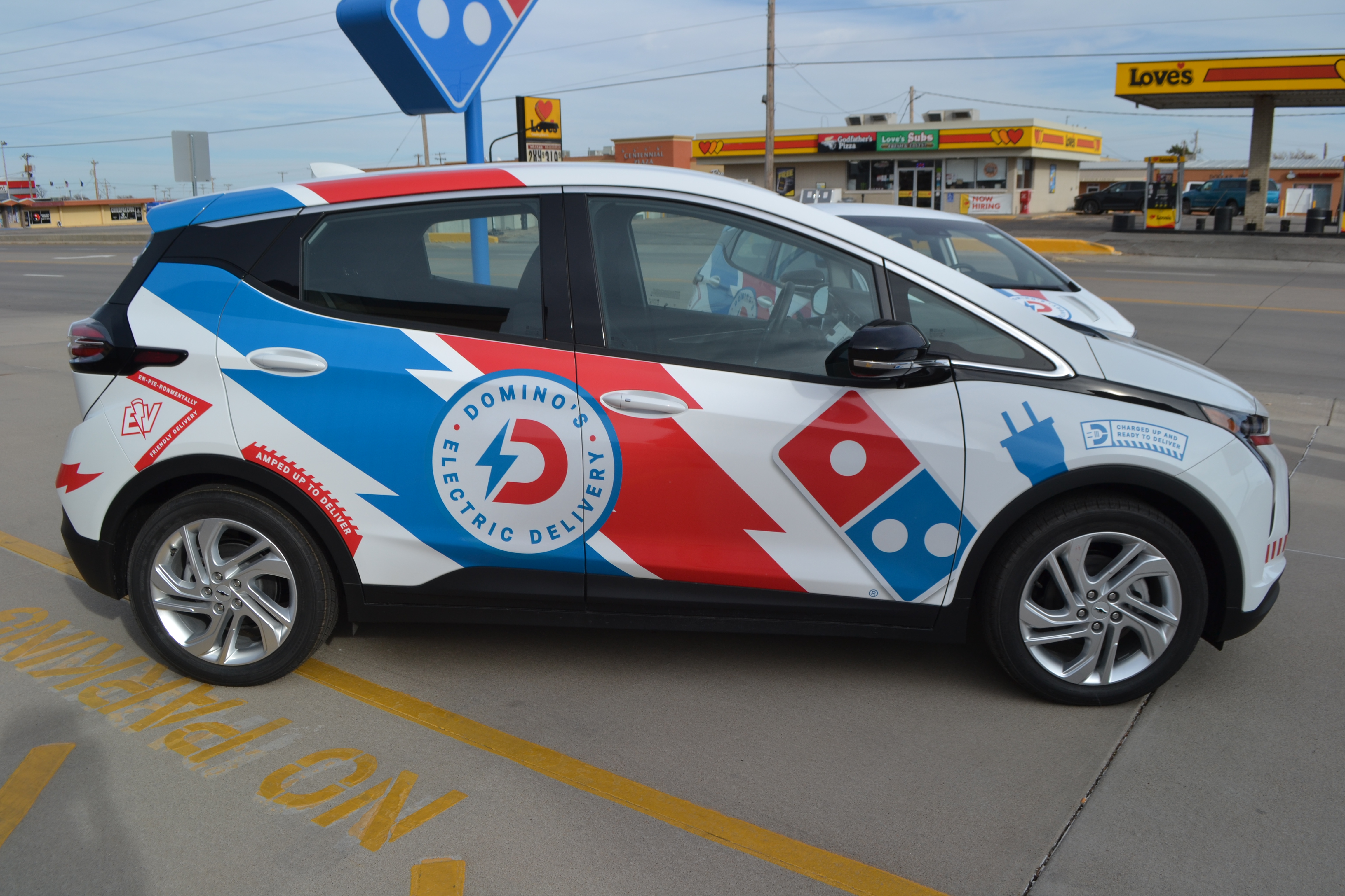Domino's Electric Car Side View