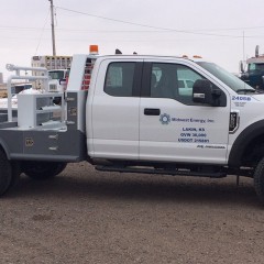 A photo of a Midwest Energy natural gas welding truck.