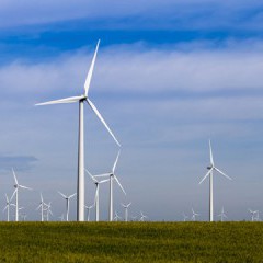 Photo of the Smoky Hills wind farm in Lincoln County, Kan.