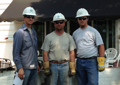 Nate Harter, Line Foreman at Colby, and Ben Jaeger and Mason Newell, Journeyman Linemen at Colby, were among 22 Midwest Energy linemen who helped to restore power in Wichita June 28th-July 2nd.